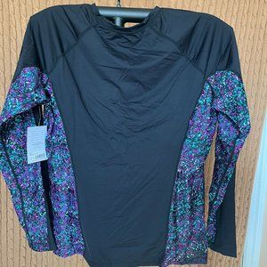 Athleta Black Long Sleeve Swim Cover Up